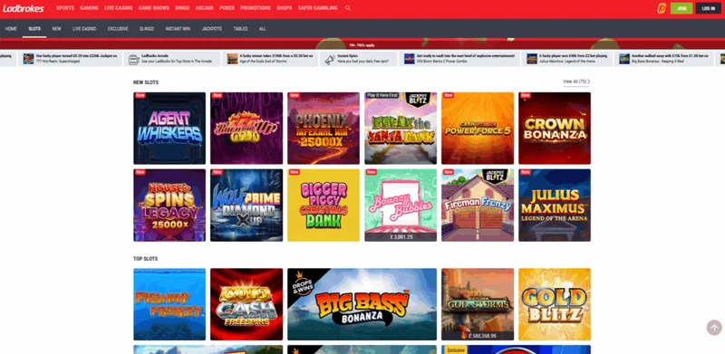 Latest New Casino Games at LadBrokes Casino
